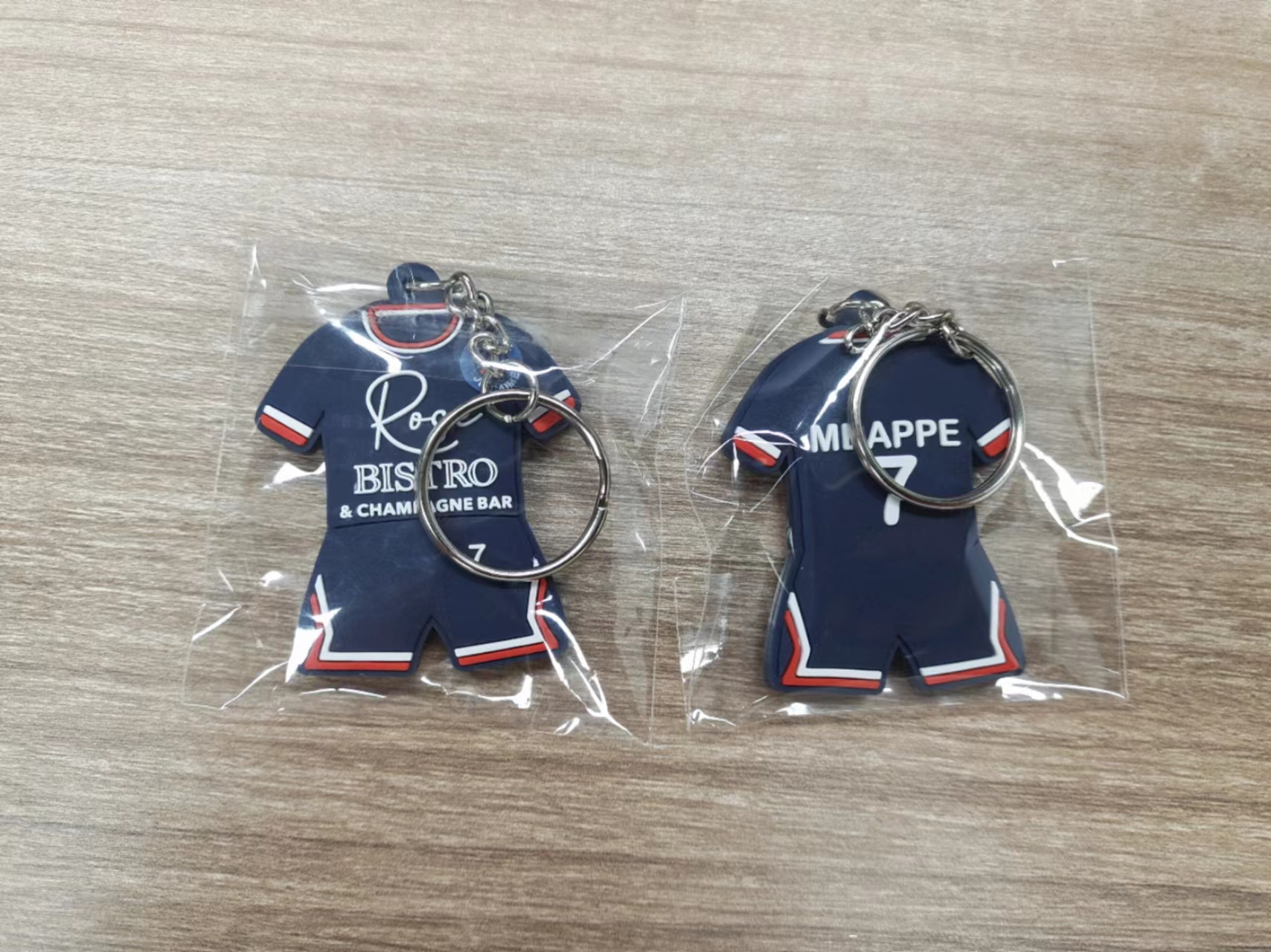 Personalized Football Star Pendant PSG - Paris Saint-Germain Messi Keychain PVC Rubber Keyring