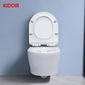 Kidoir ceramic toilet sanitary items chinese flushing wc luxury wall hung toilet wc one piece toilet for modern bathroom