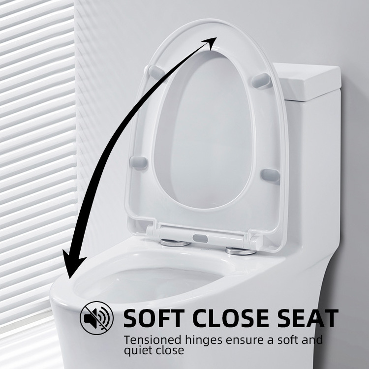 Kidoir High Quality Modern Sanitary Ware Water Close Bathroom One-Piece Toilet Bowl S-Trap Porcelain Wc Toilets