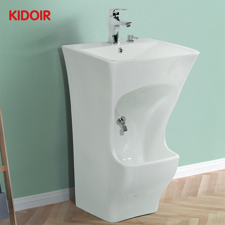 Kidoir Arabia Square Lavabo Sink Ceramic Muslim Stand Wudu Rinsing Tub Basin Foot Hand Wash Double Deck Wudu Sink For Muslims