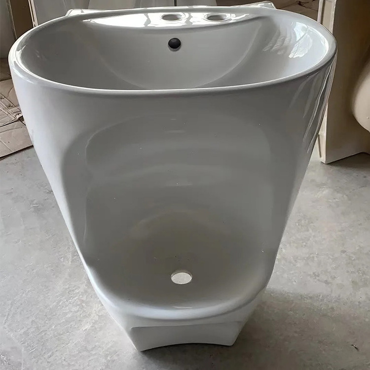 Kidoir Wholesale Muslim Wudu Foot Wash Basin Ceramic Free Standing Wall Mounted Pedestal Hand Wash Sink