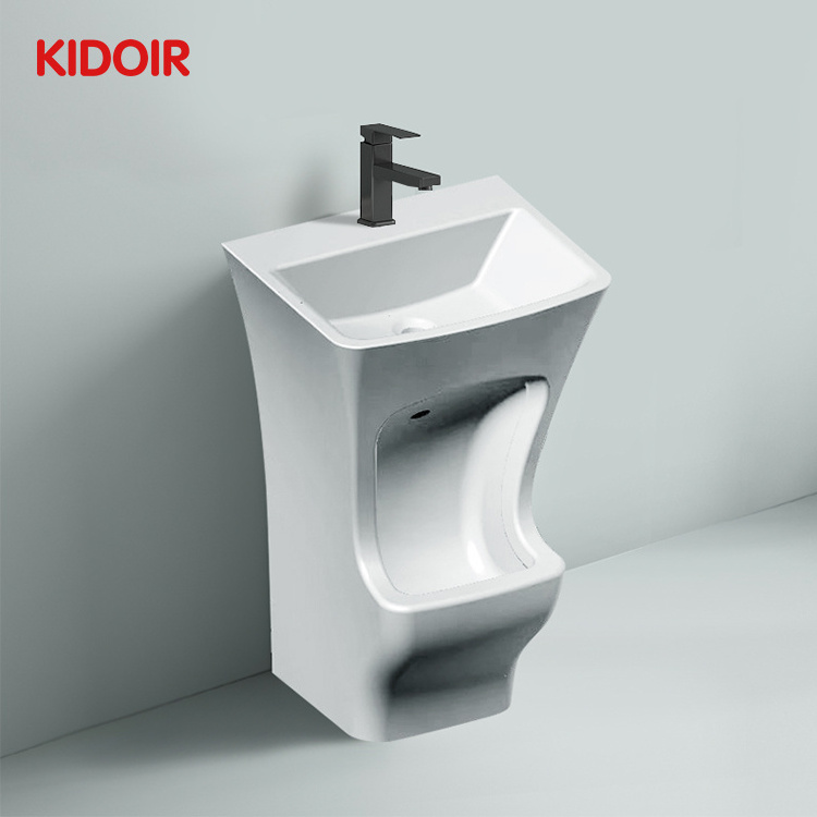 Kidoir Free Standing Double Two Tier Ceramic Porcelain Wudu Foot Washer Muslim Wudu Sink Wash Hand Basin Including Feet Washing