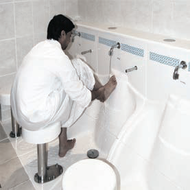 Kidoir Wholesale Modern Mosque Ablution Bath Muslim Wudu Sink Lavabo Wash Foot Basin And Hand Bath Wudumate Washroom