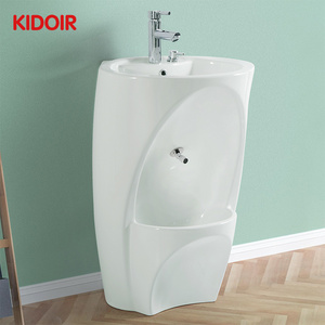 Kidoir Wholesales Muslim Islamic Mosque Ceramic Wudu Foot Wash Basin Floor Mounted Dual Level Foot Washing Station Sink