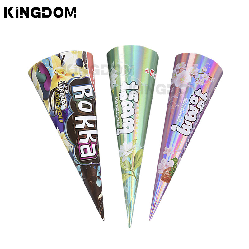 Customized Wholesale Ice Cream Cup Cone Sleeve Wrapping Paper