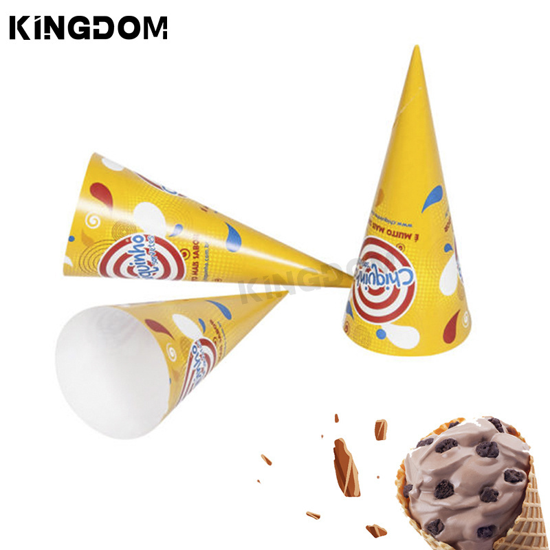 Customized Wholesale Ice Cream Cup Cone Sleeve Wrapping Paper