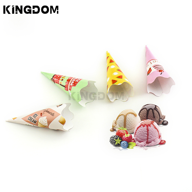 Wholesale Cone Ice Cream Sleeve Coated Paper Cup Wrapping Paper