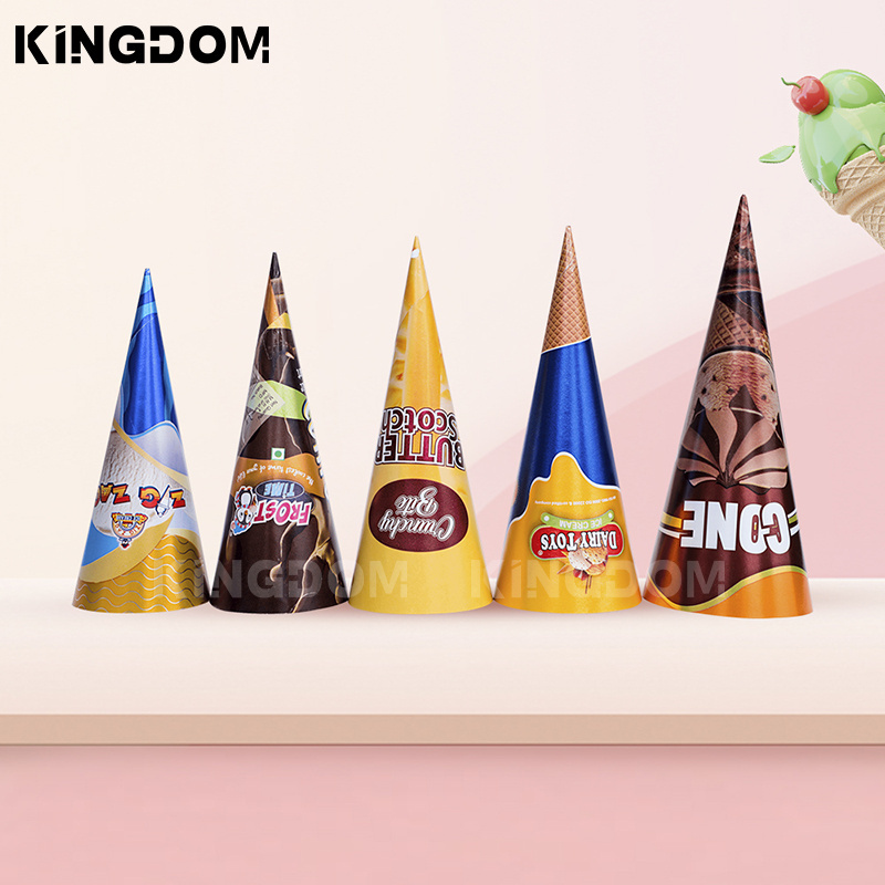 Customized Wholesale Ice Cream Cup Cone Sleeve Wrapping Paper