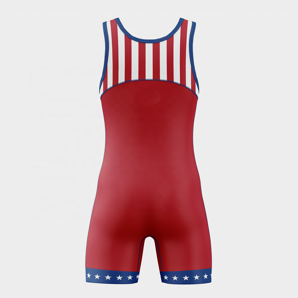 Wholesale Custom China Sublimation Youth Wrestling Singlets Boys Wrestling Singlet