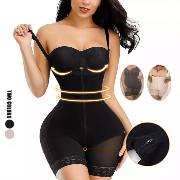 High Compression Colombian Fajas Women Full Body Shapewear Hooks Closure Zipper Crotch Best Quality Butt Lifter Body Shaper