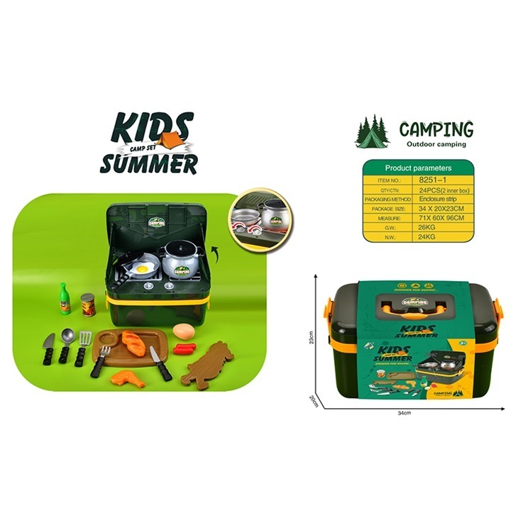 Hot Sale Creative Kids Other Outdoor toys Cooking Toy Kitchenware Camping Play Set for Kids