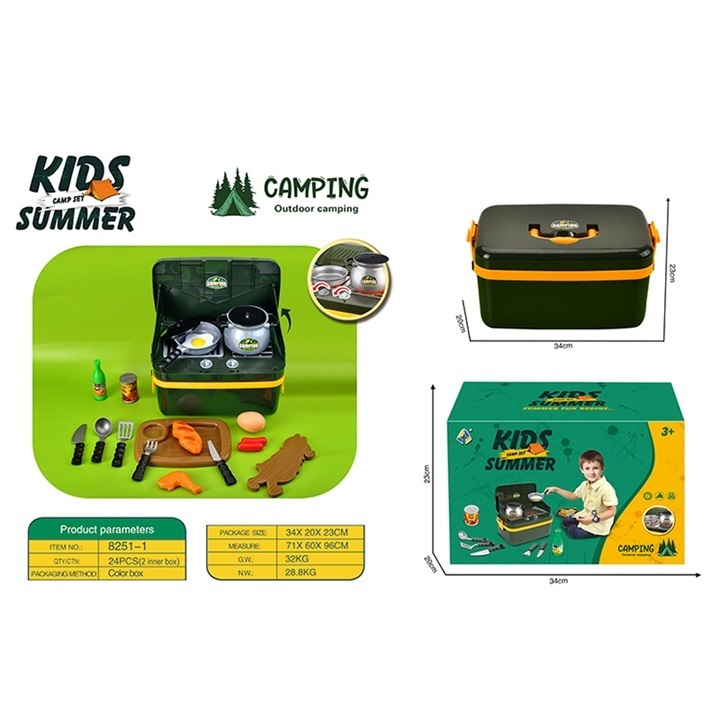 Hot Sale Creative Kids Other Outdoor toys Cooking Toy Kitchenware Camping Play Set for Kids