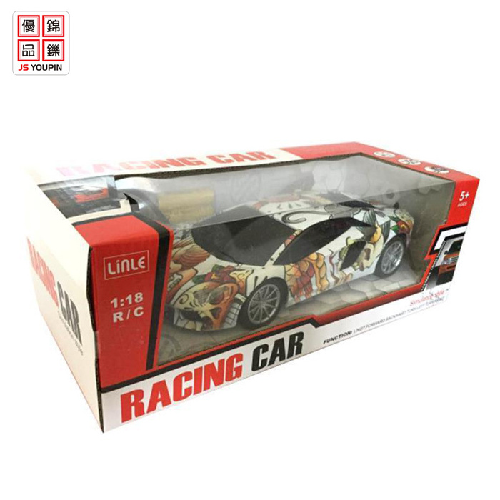 Hot Selling 1:18 High Speed RC Car Diecast Graffiti Model Cars Electric Remote Control Racing Car for Kids Toy Set