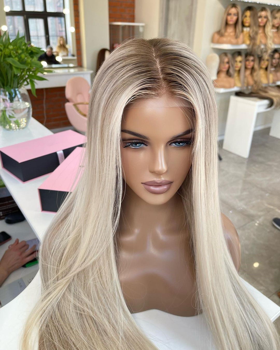 Kingdom Silk Top Jewish Wig Premium Remy European Human Hair Balayage Blonde Color Silk Base Lace Front Wig For Women Hair Loss