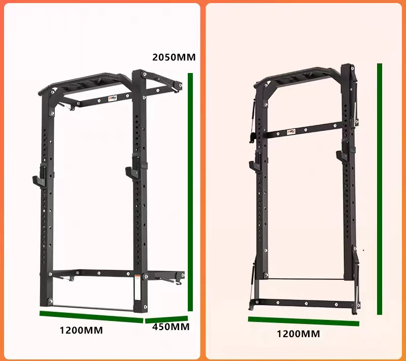 Cross Trainer Gym Equipment Multifunctional Smith Foldable Squat Rack Full Squat Rack For Personal Trainer Gym