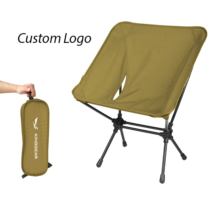 Kinggear 2021 Wholesale Custom Aluminum Portable Ultralight Compact Relax Beach Outdoor Folding Camping Chair