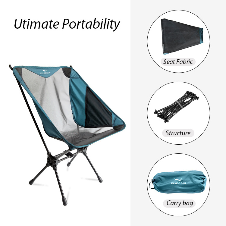 Folding Moon Chair Aluminum Alloy Portable Ultralight Fishing Beach Garden Leisure Backrest Seat Chairs for Outdoor Camping Pic