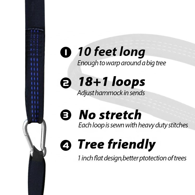 KingGear Ultralight Folding Tree Straps Parachute Hammock with Mosquito Net