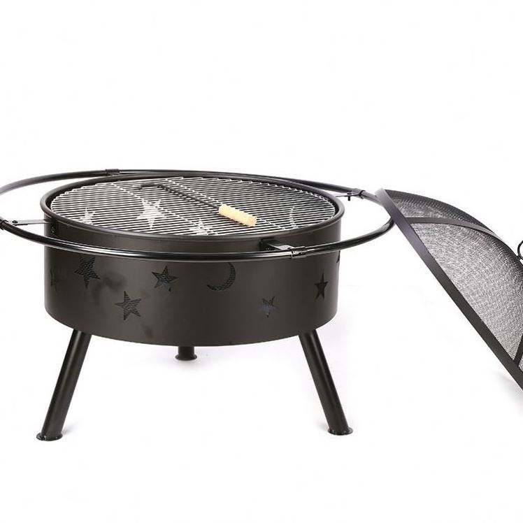 Carbon Steel Wood Burning Fire Pit Bowl Extra Large Wood Smoker