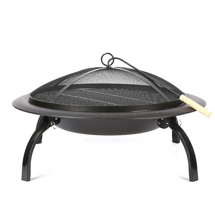 Hot Selling Black Round fire pits Wood Burning Outdoor Fire Pit