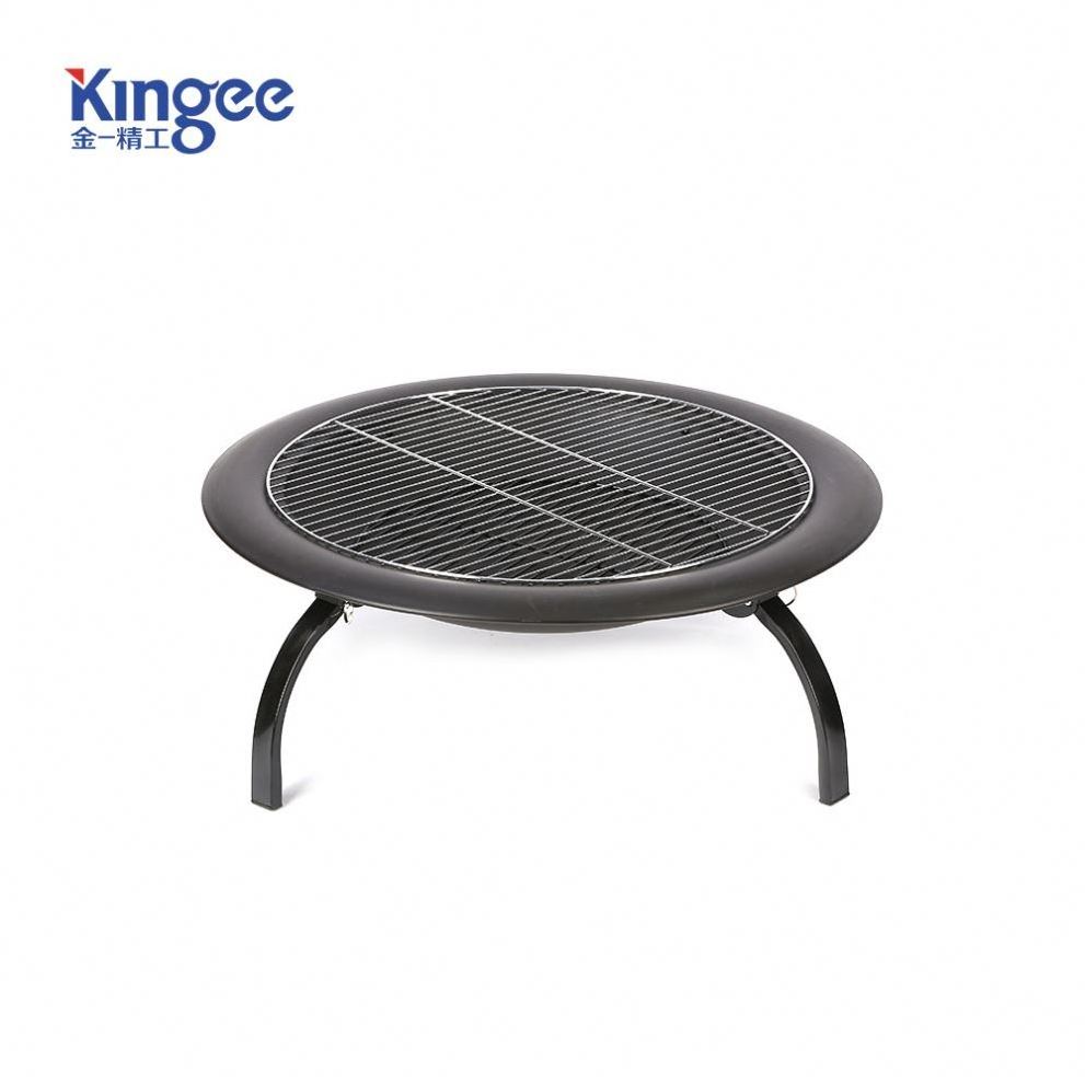 High Quality 28 Inch Round Black Fire Pit Outdoor Charcoal Bbq Grill for Camping