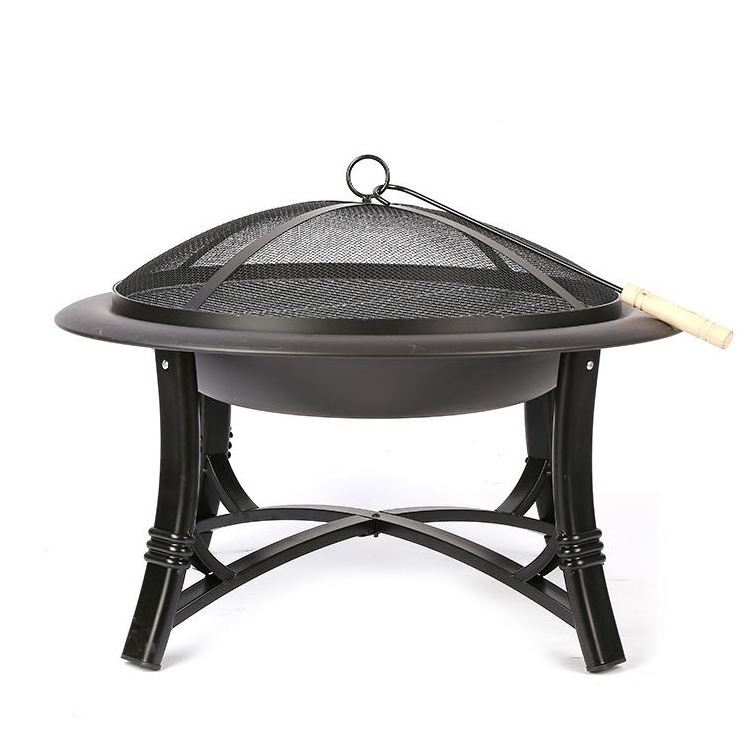 Outdoor Firepit 26In Backyard Patio Garden Stove Metal Wood Burning Fire Pits With Spark Screen