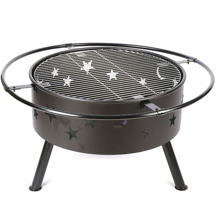 Carbon Steel Wood Burning Fire Pit Bowl Extra Large Wood Smoker