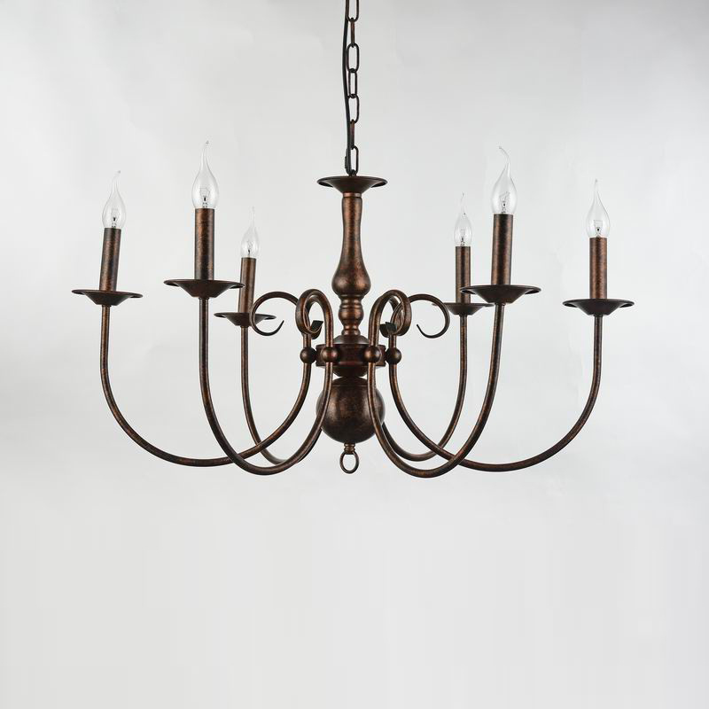 Industrial Vintage Black Iron Chandelier 9 Lights French Country Farmhouse Pendant Lamp Dining Room Kitchen Living Room