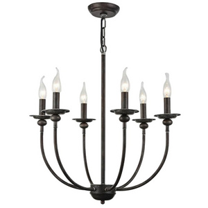 Industrial Vintage Black Iron Chandelier 9 Lights French Country Farmhouse Pendant Lamp Dining Room Kitchen Living Room