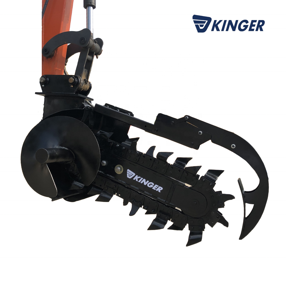 KINGER Agricultural tractor mounted cable trencher ditcher