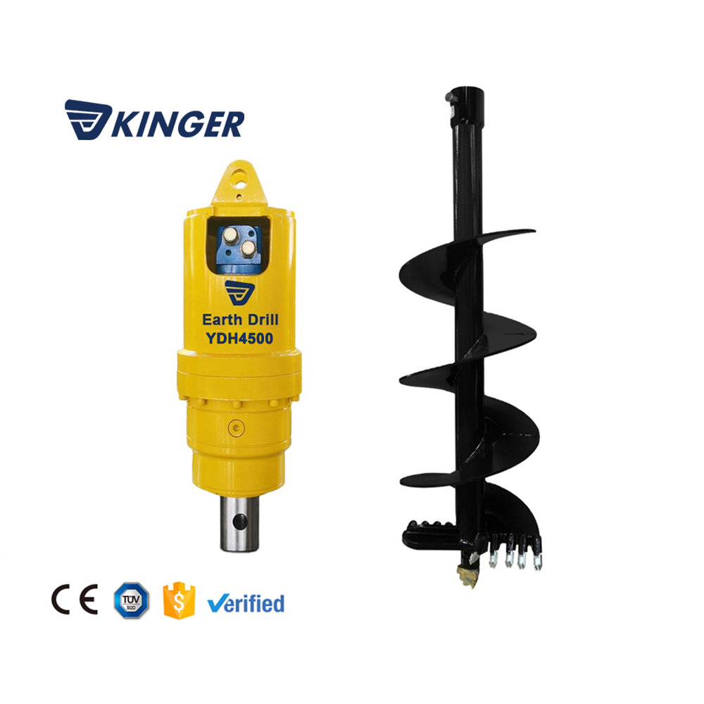 New design KINGER auger drives  hydraulic  auger for mini excavator