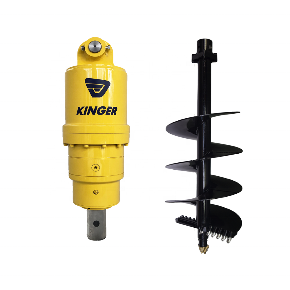 New design KINGER auger drives  hydraulic  auger for mini excavator