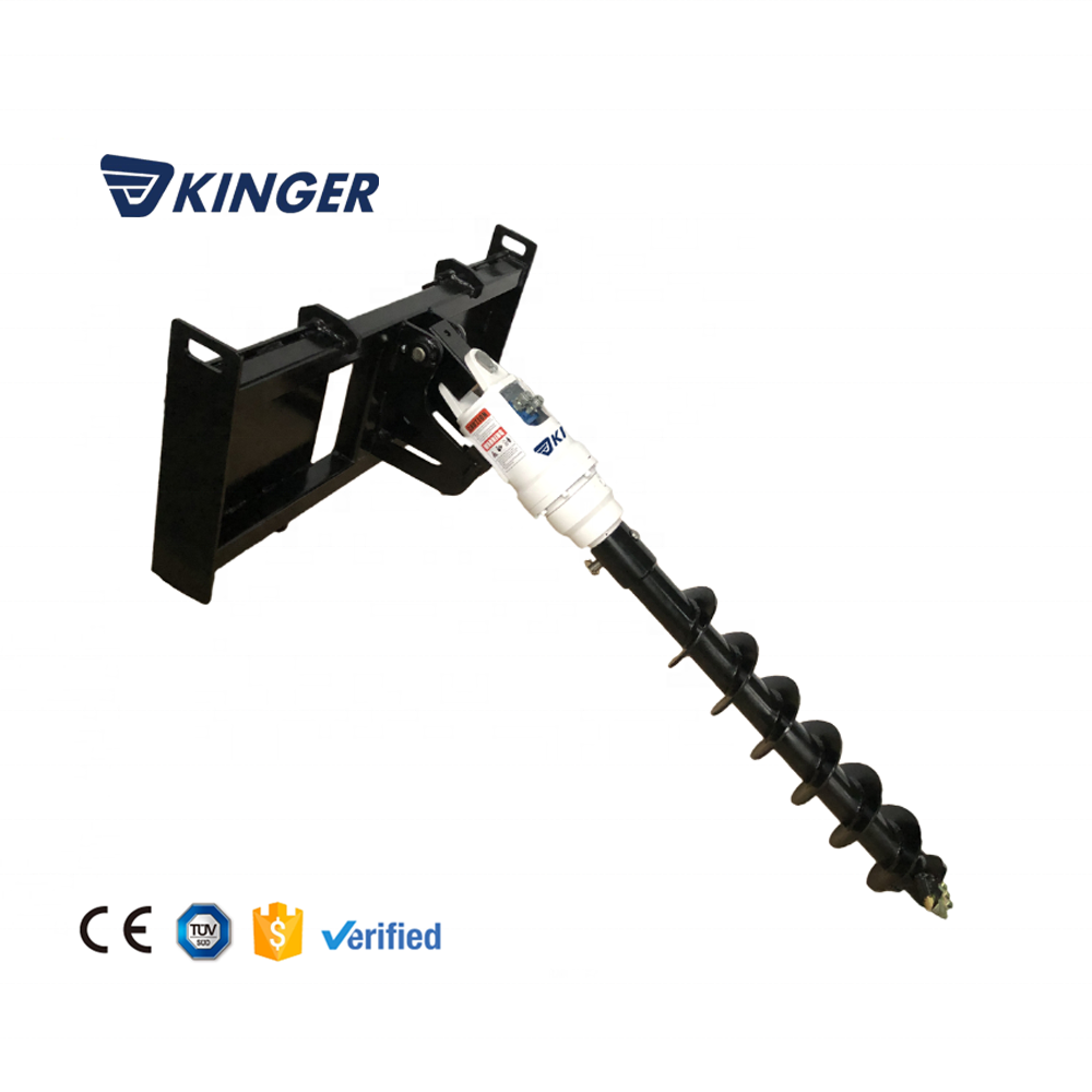 KINGER Excavator Earth Digger Hydraulic Earth Auger Drill Fence Drill