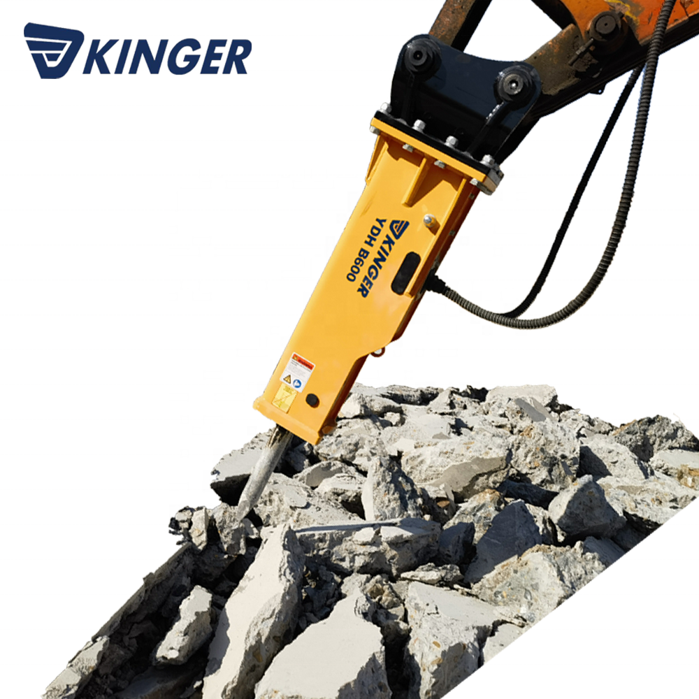 KINGER Hydraulic Rock Breaker Concrete Breaking Hammer for Backhoe Loader Excavator