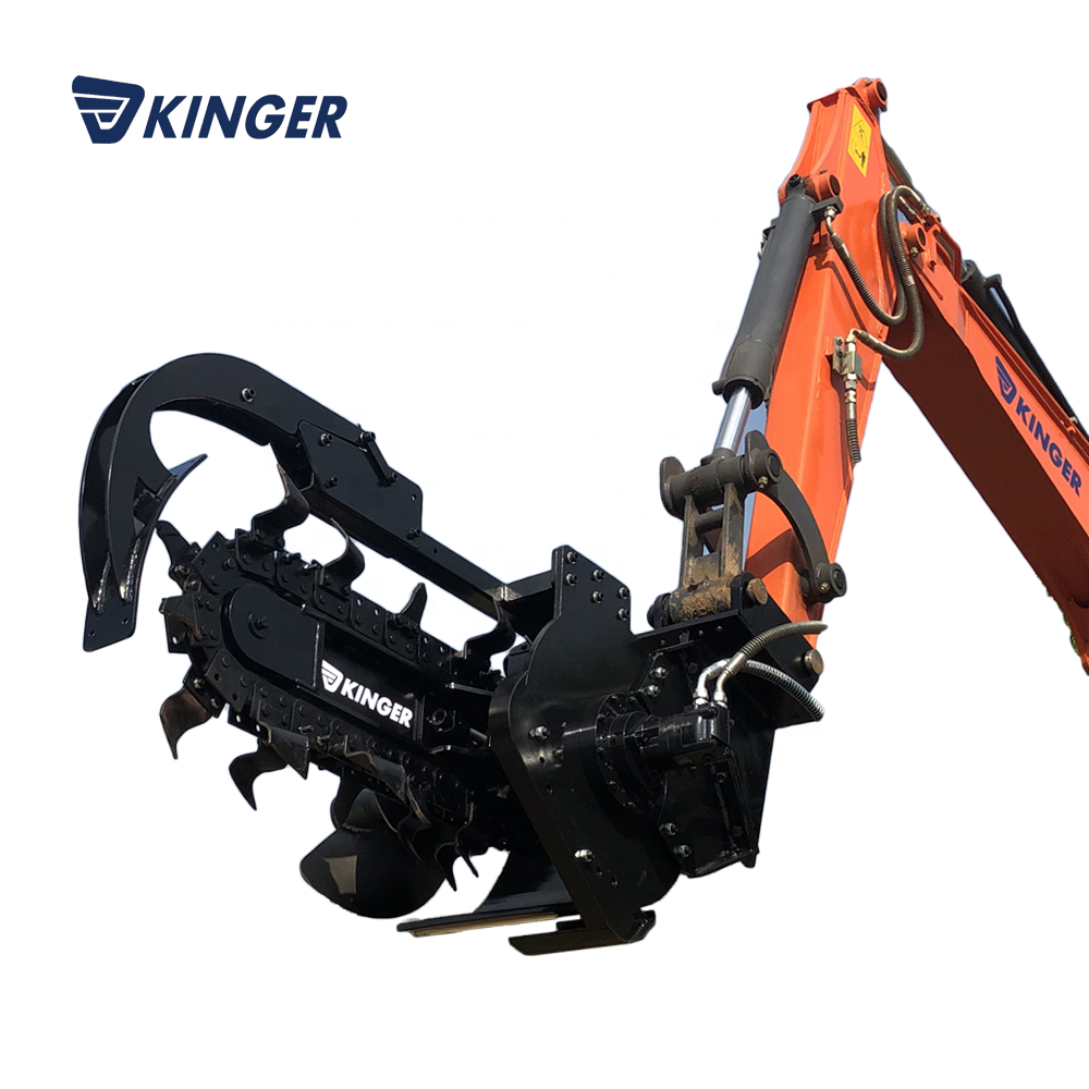 KINGER Agricultural tractor mounted cable trencher ditcher