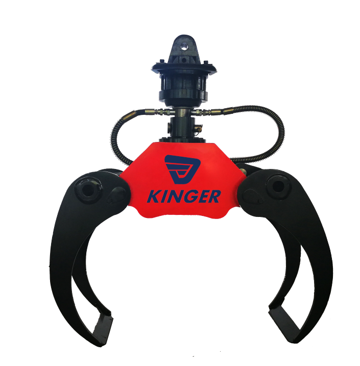 KINGER Processor A Firewood Timber Grapple Used Excavator Hydraulic Log Wood Grapple For Sale