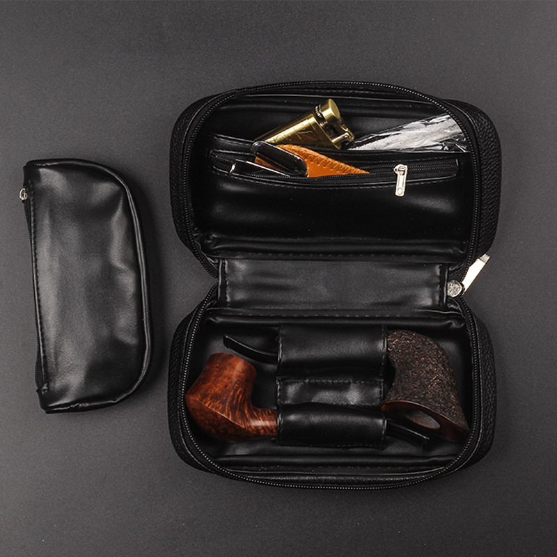 Tobacco Pipe Pouches Tobacco Bags Packaging Leather Cigar Bag Cases Holder Pouch Custom