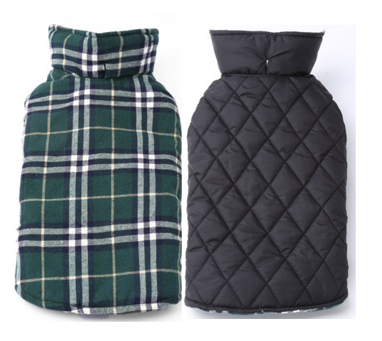 dog clothes jacket Coat Warm Dog Apparel Waterproof Windproof Reversible British Style Plaid luxury dog winter jacket