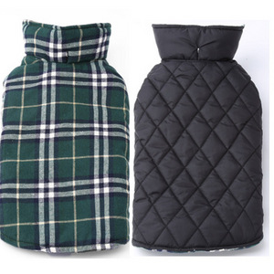 dog clothes jacket Coat Warm Dog Apparel Waterproof Windproof Reversible British Style Plaid luxury dog winter jacket