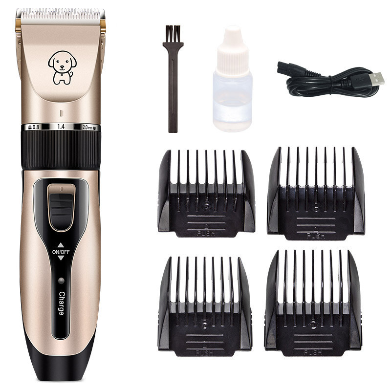 Low Noise Rechargeable Puppy Electric Flea Pet Hairdressing  Grooming Metal Set Hair For Grooming Dog Shaver  Low Noise