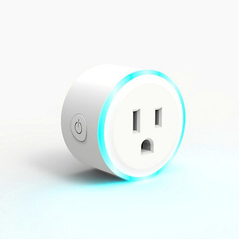 TUYA APP Control WIFI Mini Wall Smart Outlets Remote Power Switch LED Lamp WIFI Socket Smart Switch Plug