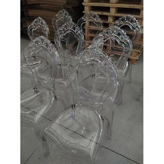 Clear princess plastic resin Chiavari Tiffany Acrylic  princess pink and clear acrylic chair For Weddings And Banquet