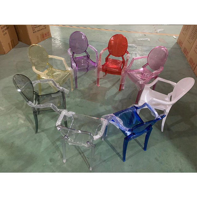 Wholesale pink chair children party  plastic  party girl baby clear pink red stacking  light blue ghost chair for kids