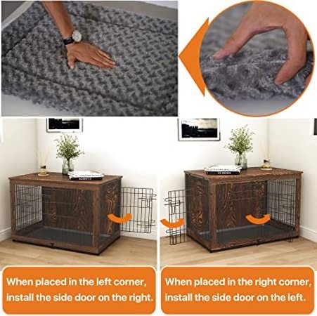 Hot Sale Wooden Furniture Dog Crates Home Decorative Dog Kennel with Double Door