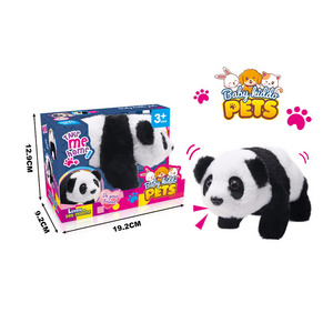 New arrival quality Kids Gift Panda Plush Toy Walking Barking Electric white Panda Plush Toy