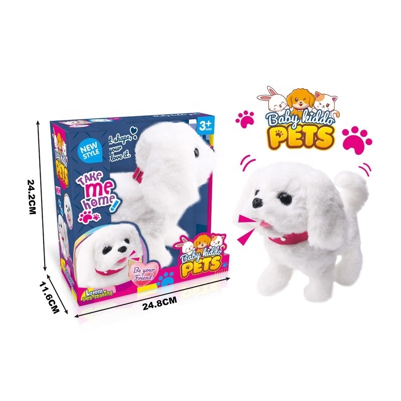 New arrival quality Kids Gift Panda Plush Toy Walking Barking Electric white Panda Plush Toy