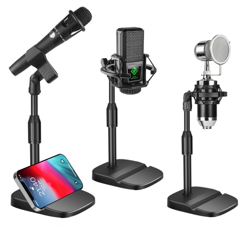 Factory price hot selling Portable Adjustable Hands Free Desktop podcast microphone stand