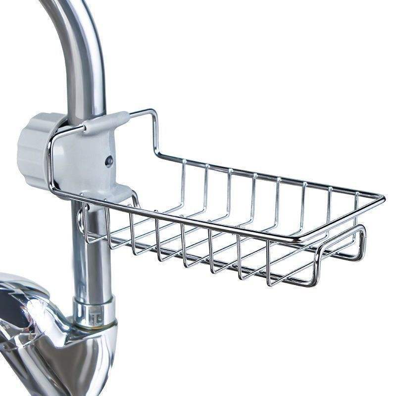 cheap price 360 degree rotated stable sponge faucet rack stainless steel faucet holder