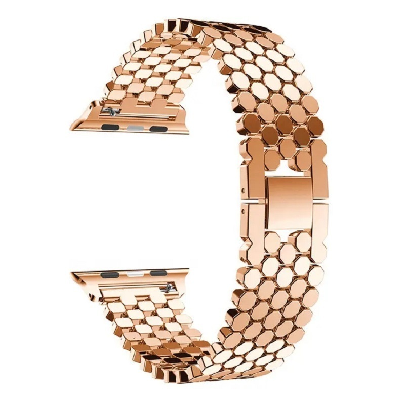 Solid Stainless Steel Honeycomb Style Band Compatible with 49mm 45mm 44mm 42mm 41mm 40mm 38mm metal straps for phone watch