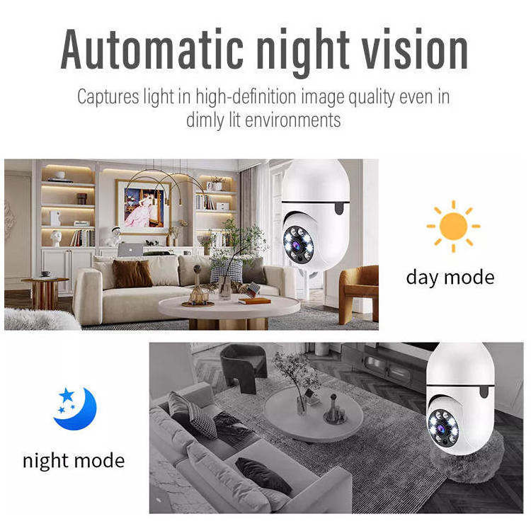 Night vision IP ptz cctv camera surveillance 1080P smart wifi camera home security full color light bulb camera 360 degree